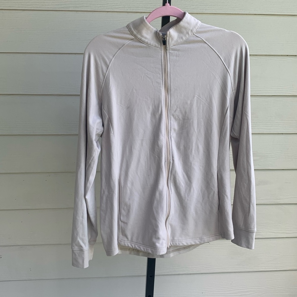 Johnnie O full zip oatmeal jacket Womens large